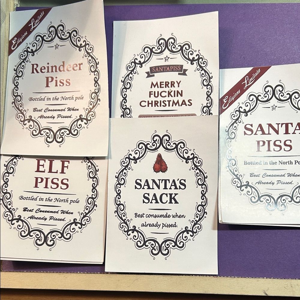 Humorous Holiday Drink Labels